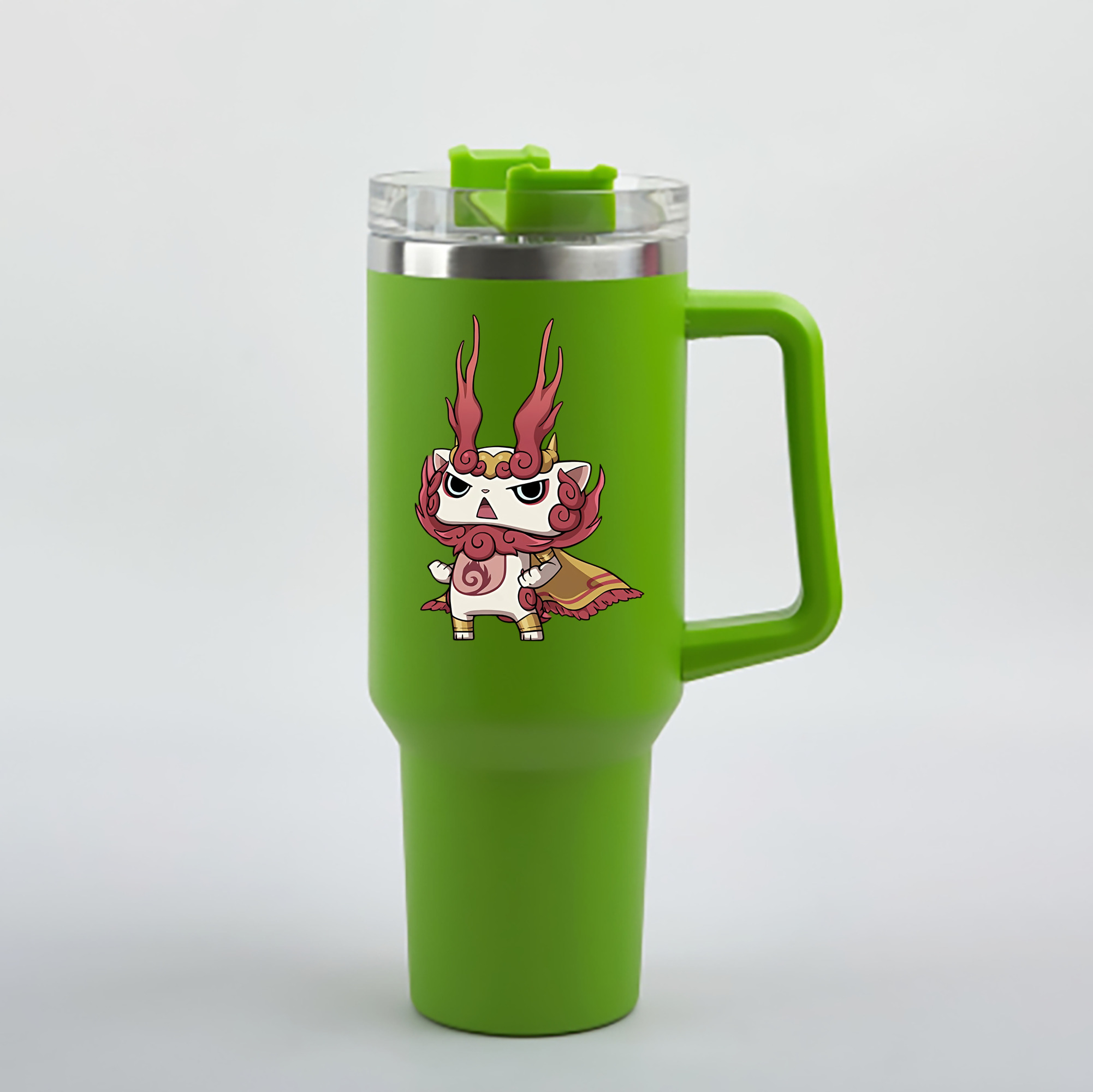 （画像用） 妖怪ウォッチ Yo-kai Watch 1200mL車用タンブラー - クリスタルステッカー（プラスチックストロー付き）